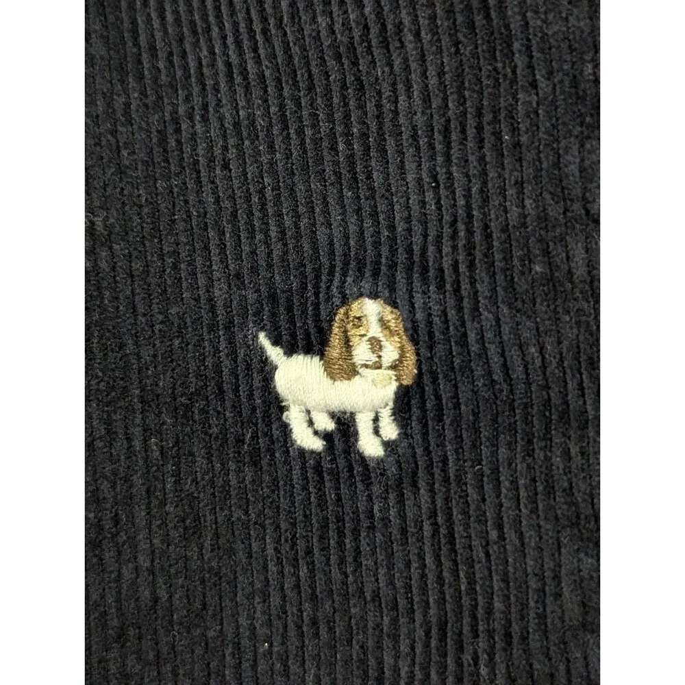 Gymboree Corduroy Pants Jeans 2T Black Embroidered Beige Puppy Dog